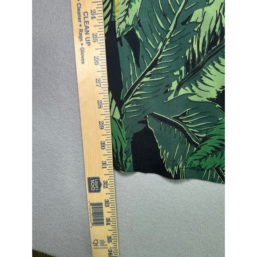 Beach Riot Wide Leg Pants Womens Medium Black Green Tropical Palm Leaf Print - Picture 4 of 9